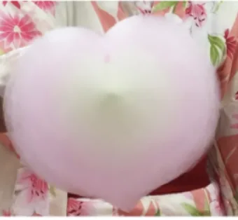 ハート型のわたあめ